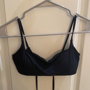 Roxy square neck black bikini top
